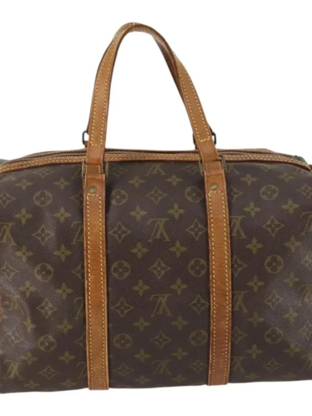 LOUIS VUITTON Monogram Sac Souple 35 Boston Bag M41626 LV Auth hk3035